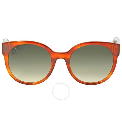 gucci gg0055s cat-eye sunglasses havana gold